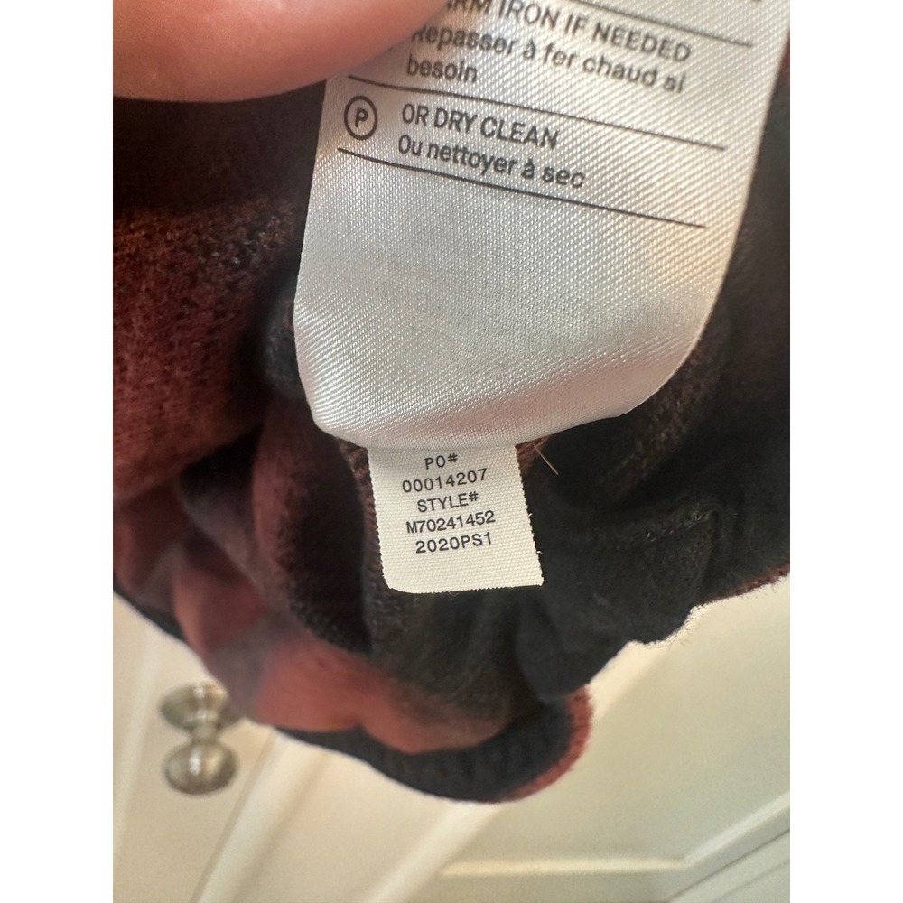 Vince Mens Red Black Buffalo Plaid Quarter Zip Flannel Shirt M70241452 XL - Picture 6 of 9